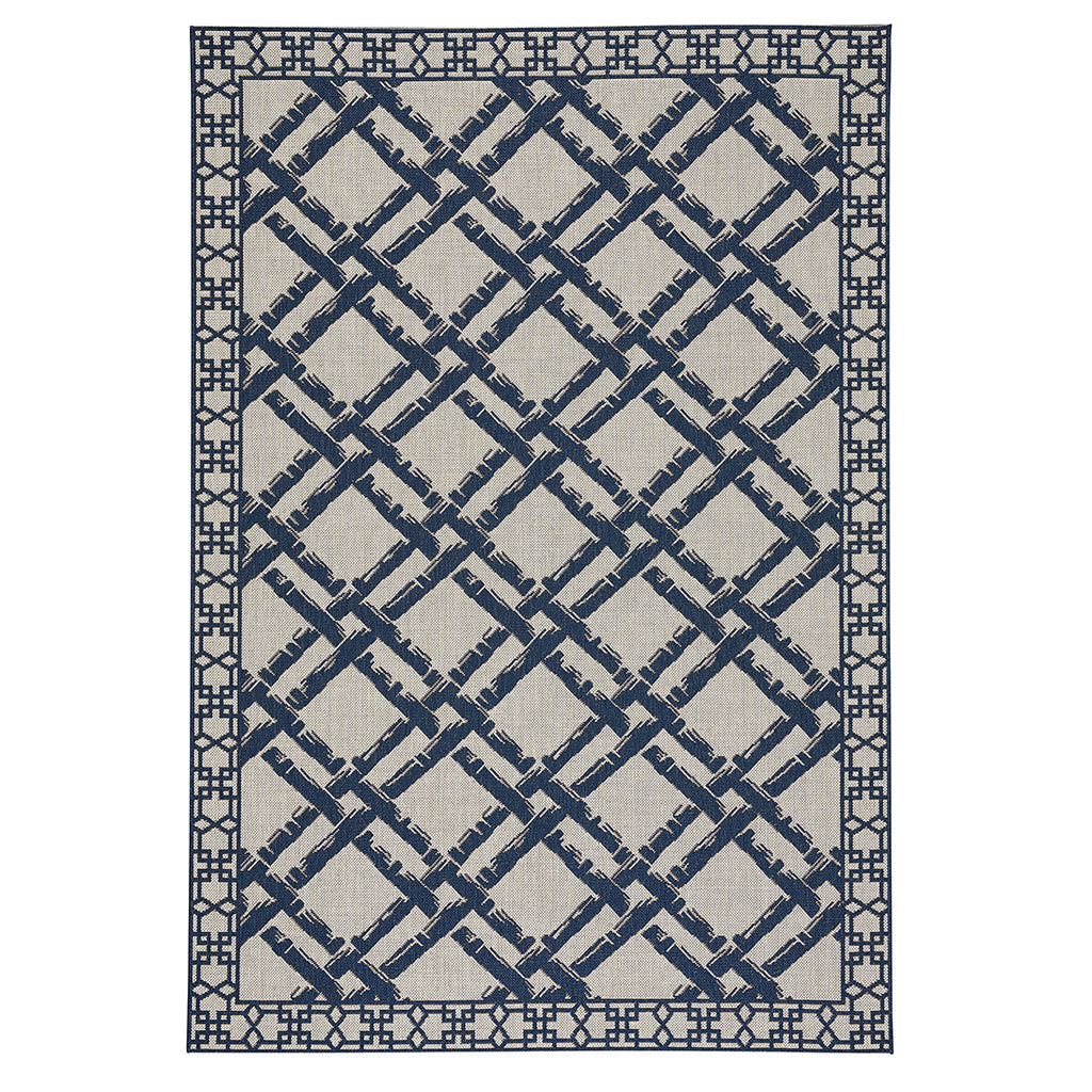 Finesse-Bamboo Trellis Navy