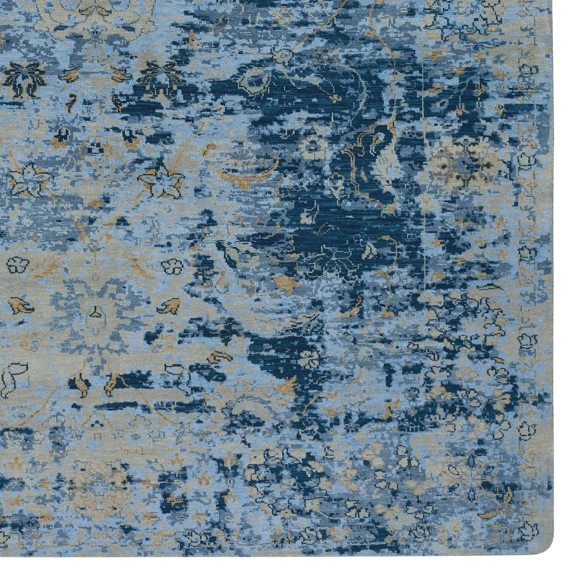 Andover Blue Multi Hand Knotted Rug Rectangle image