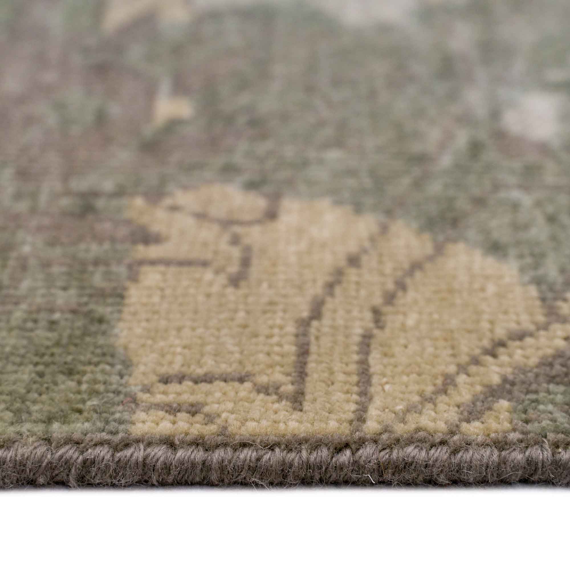 Astbury Grey Multi Hand Knotted Rug Rectangle Cross Section image