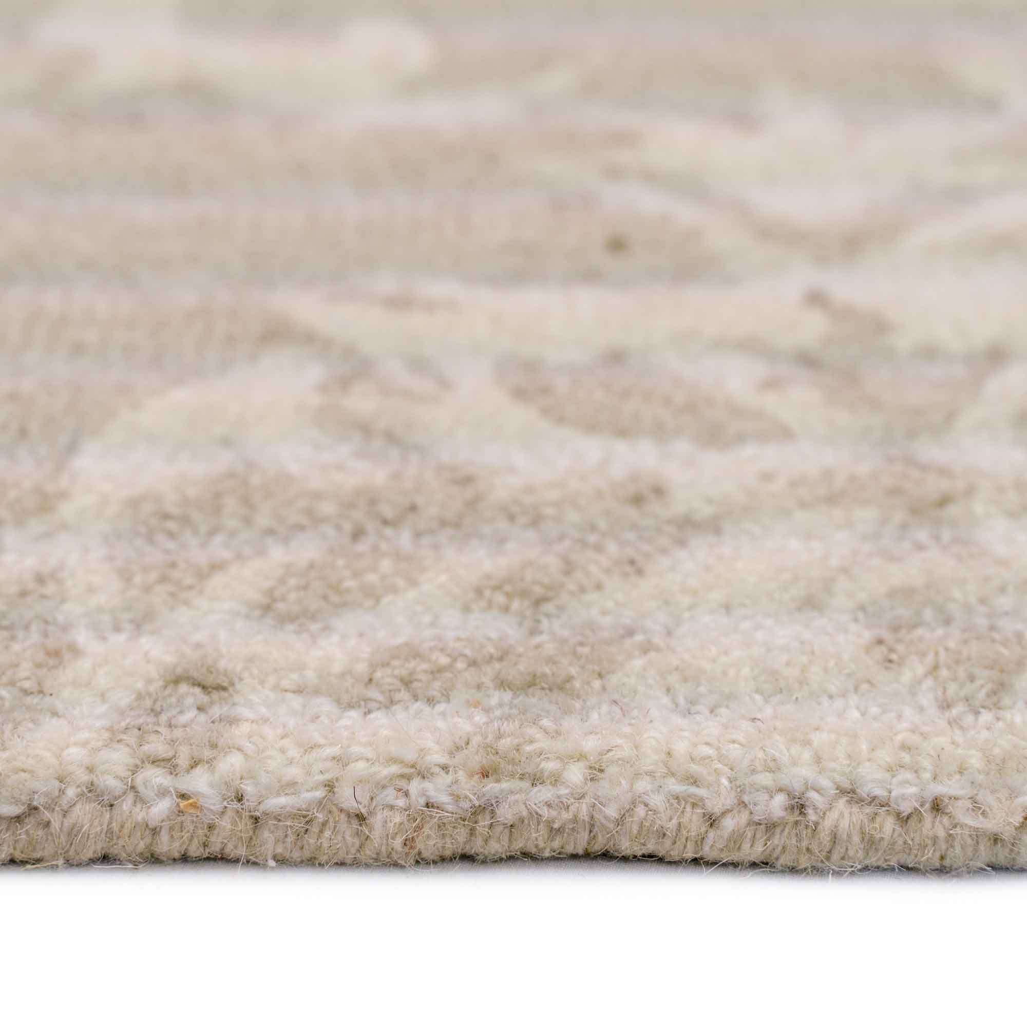 Clara Ecru Hand Tufted Rug Rectangle Cross Section image
