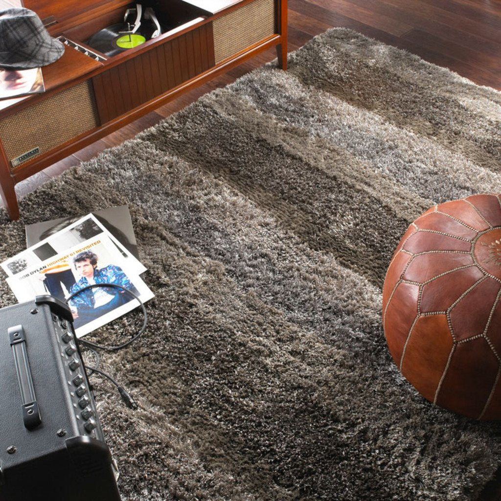 Skyline Shag Grey Multi Hand Tufted Rug Rectangle image