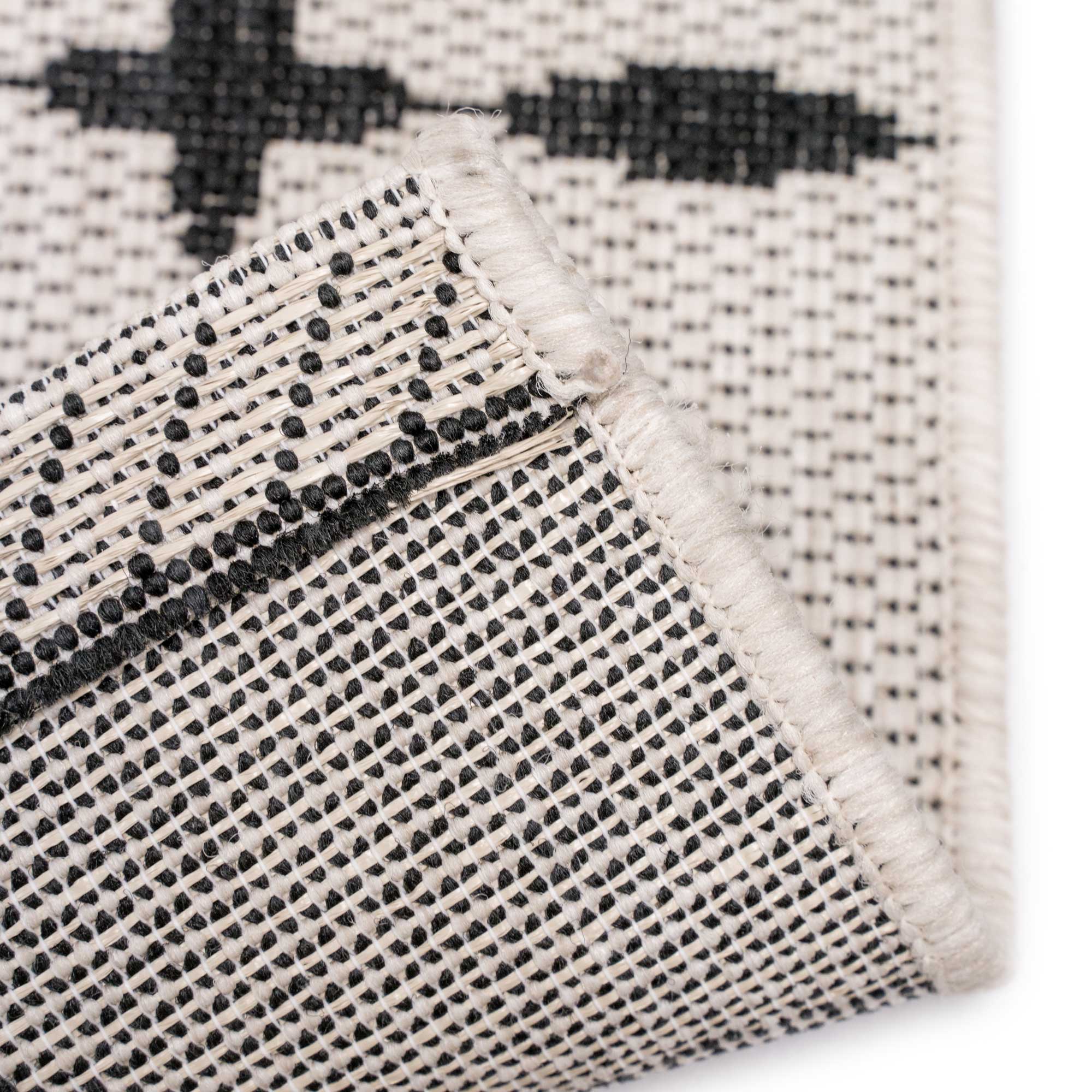 Finesse-Tower Court Noir Machine Woven Rug Rectangle Back image