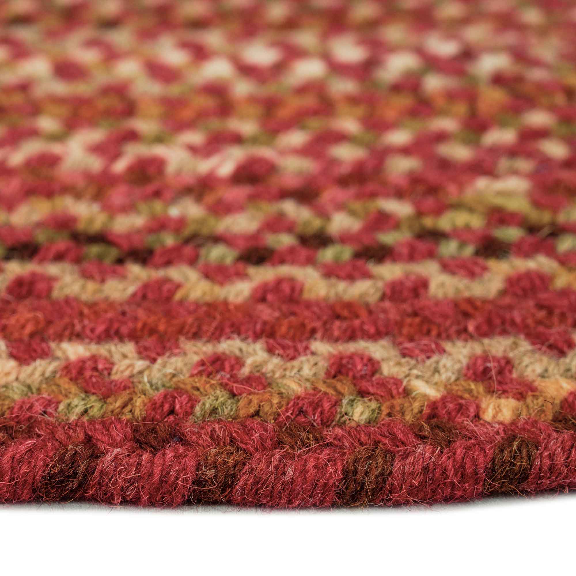 Homecoming Rosewood Red Braided Rug Round image