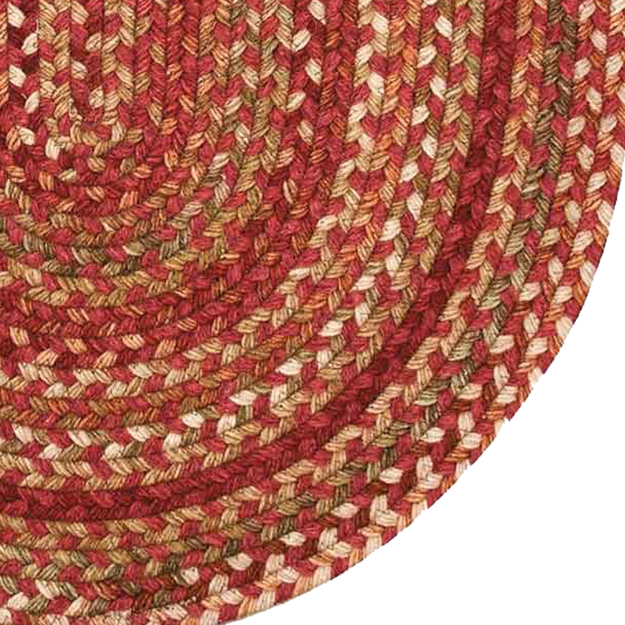 Homecoming Rosewood Red Braided Rug Oval image