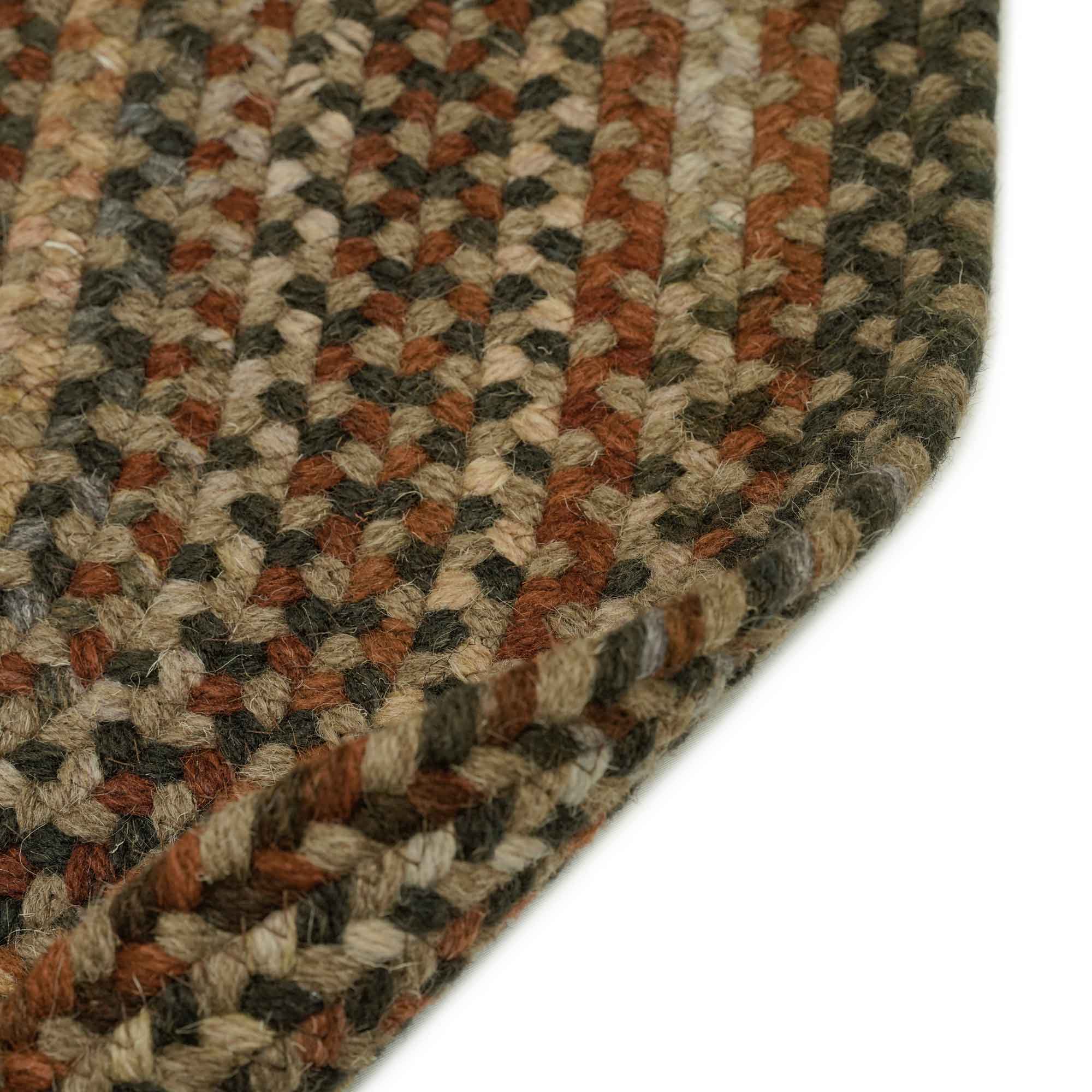 Homecoming Chestnut Brown Braided Rug Round image