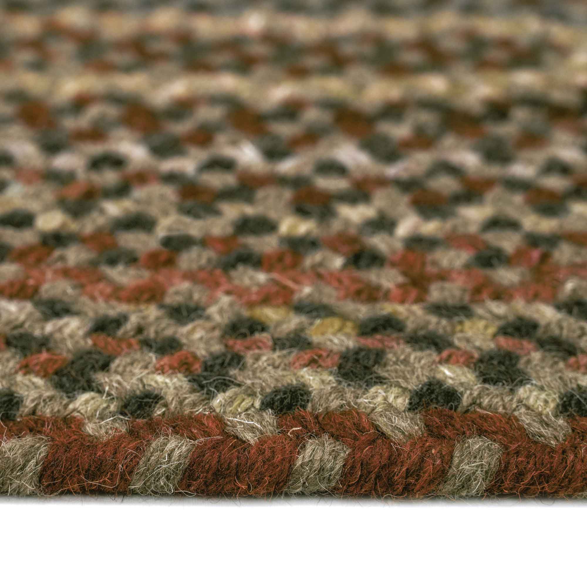 Homecoming Chestnut Brown Braided Rug Round image