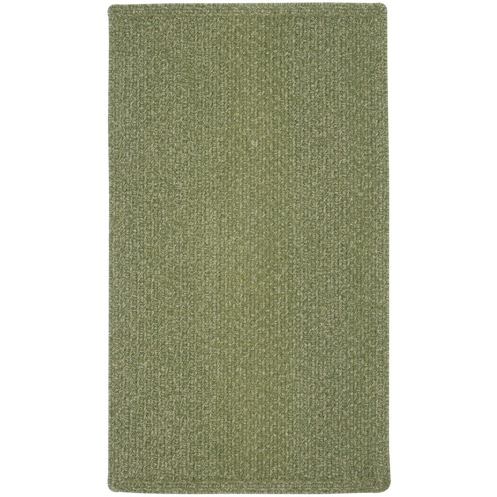Heathered Sage Green Braided Rug Rectangle SiloR image