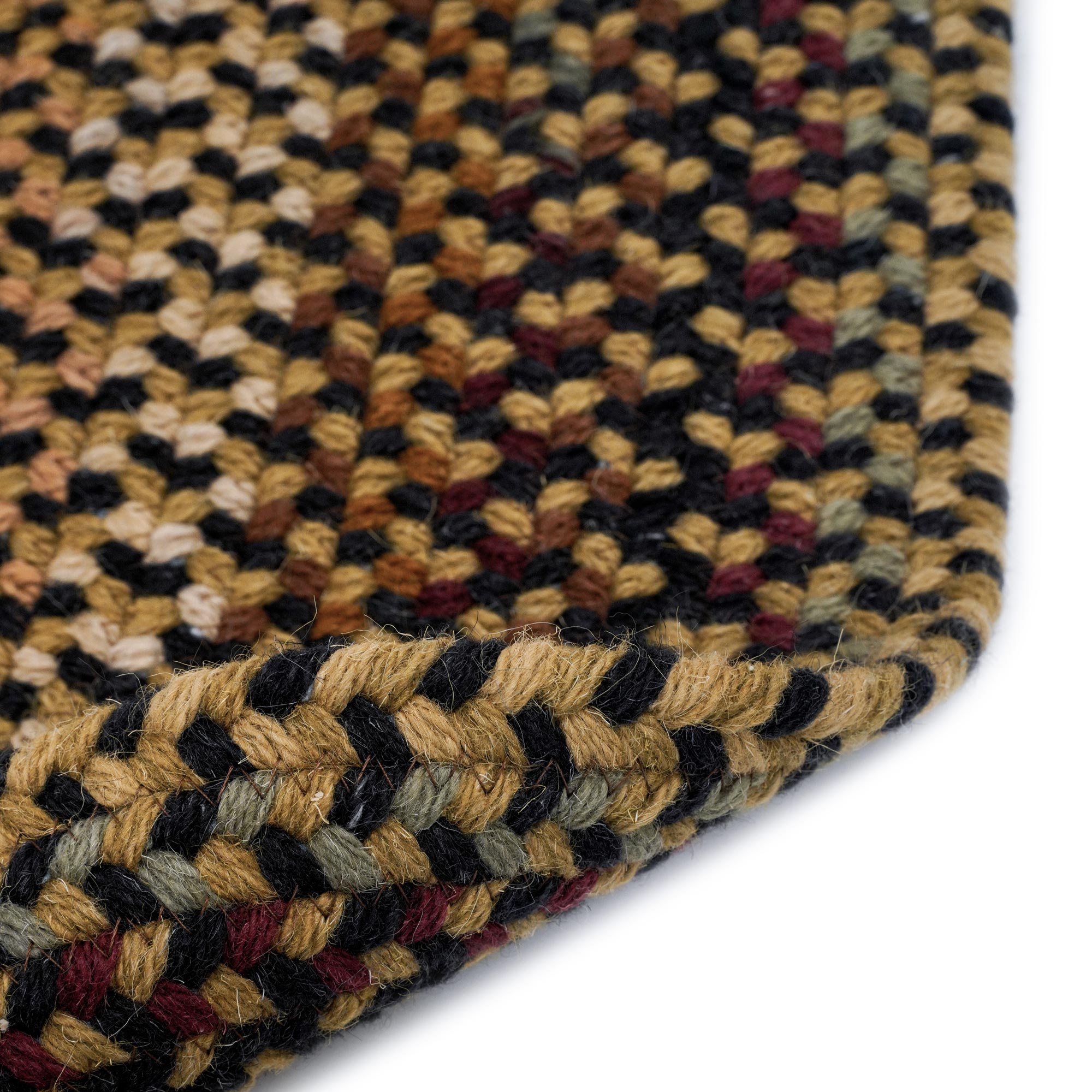 Gramercy Black Braided Rug Round image