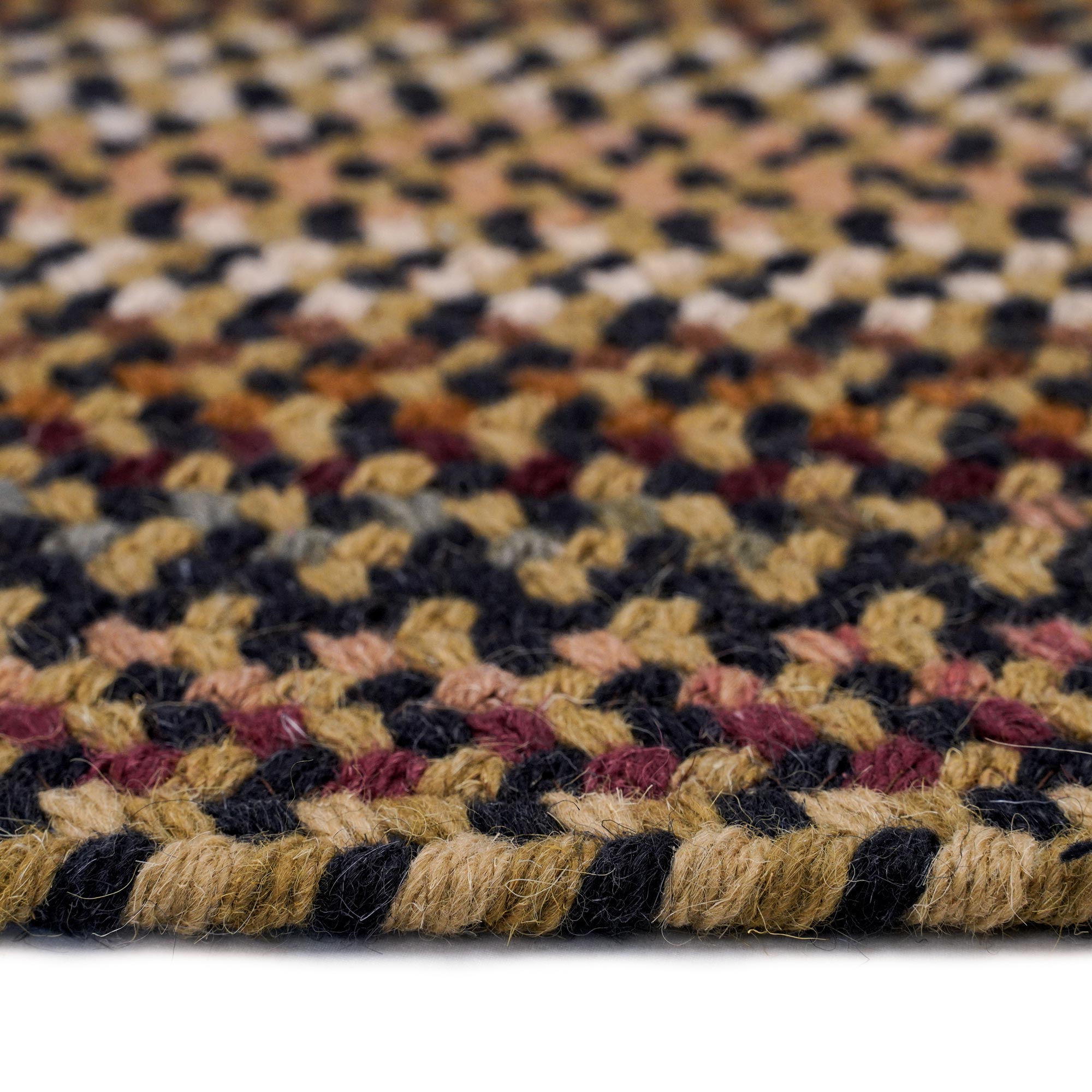 Gramercy Black Braided Rug Round image