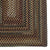 Gramercy Black Braided Rug Concentric Rectangle image