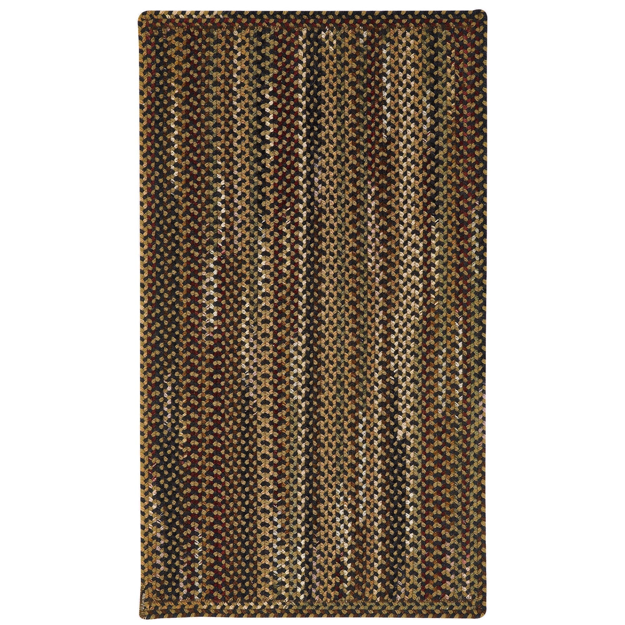 Gramercy Black Braided Rug Vertical Stripe Rectangle image
