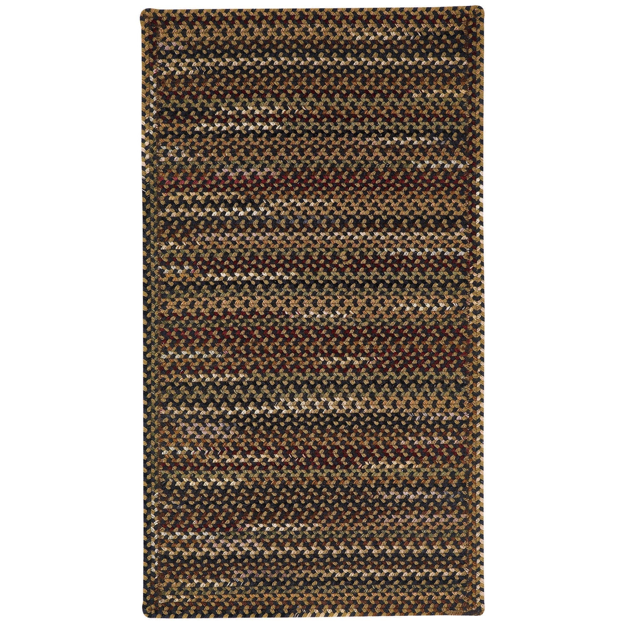 Gramercy Black Braided Rug Cross Sewn Rectangle image