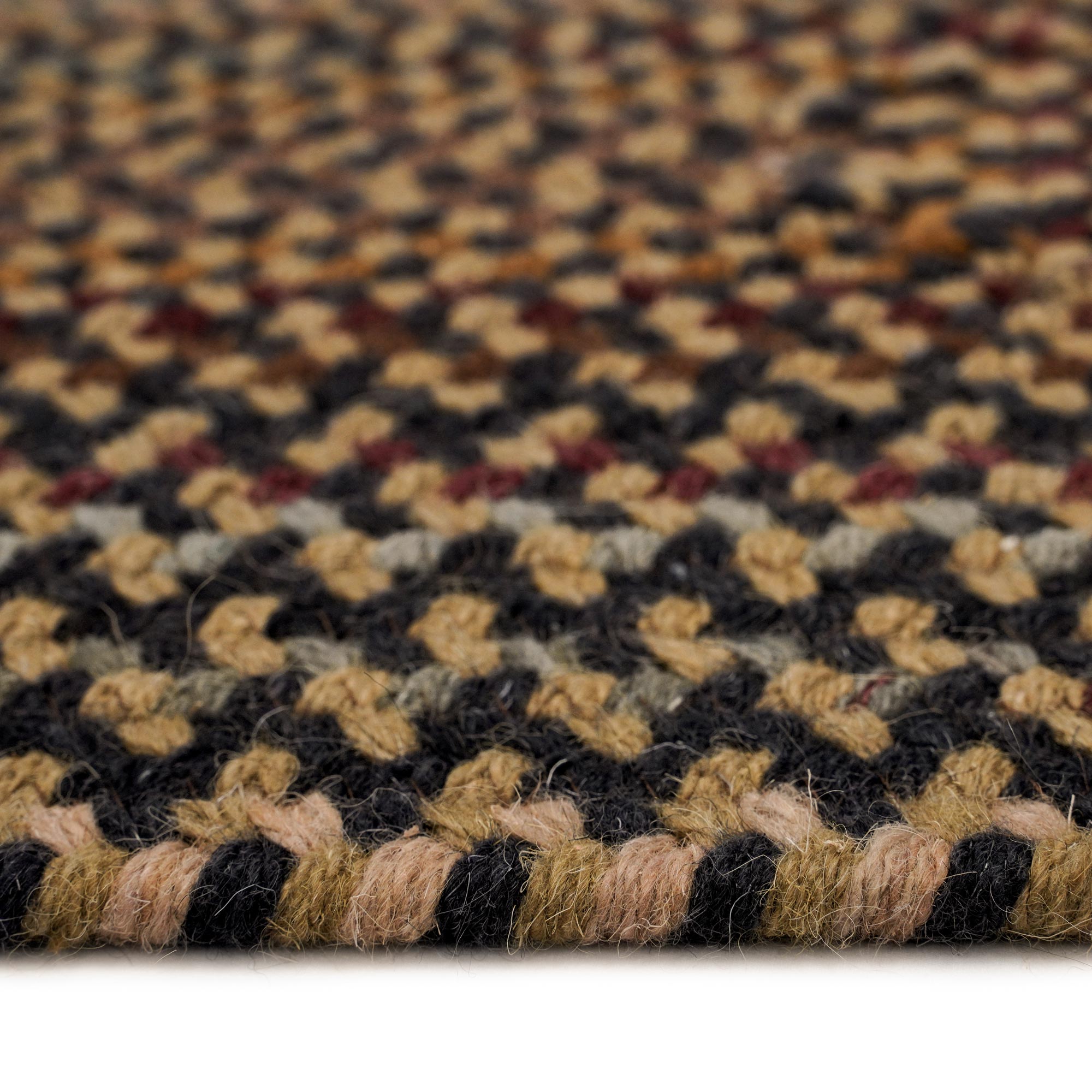 Gramercy Black Braided Rug Cross Sewn Rectangle image