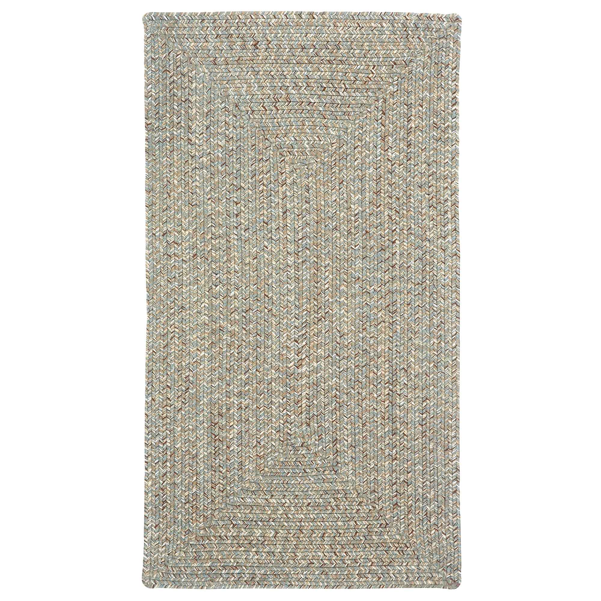 Sea Glass Spa Braided Rug Concentric Rectangle image