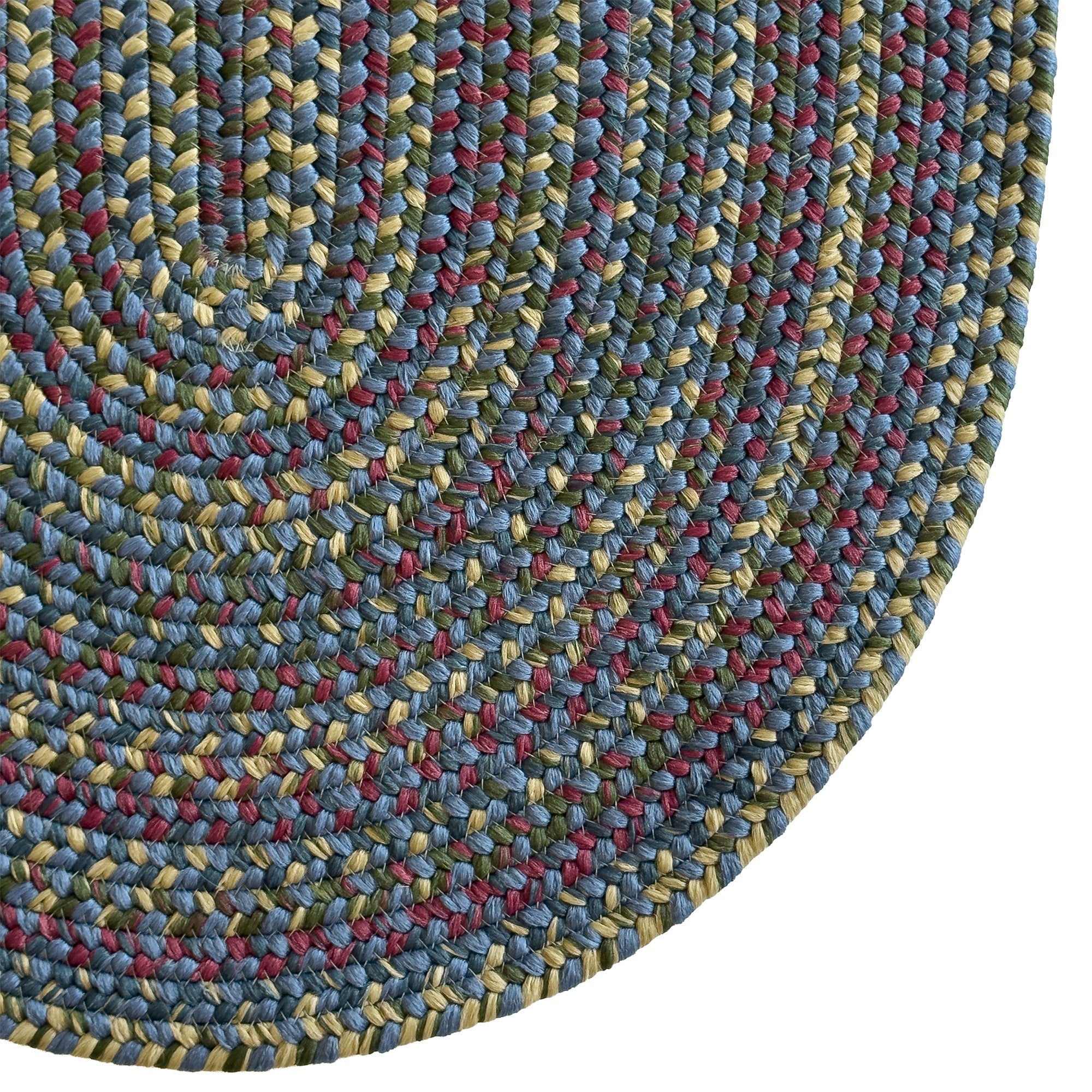 Beachwood Med. Blue Multi Braided Rug Oval image