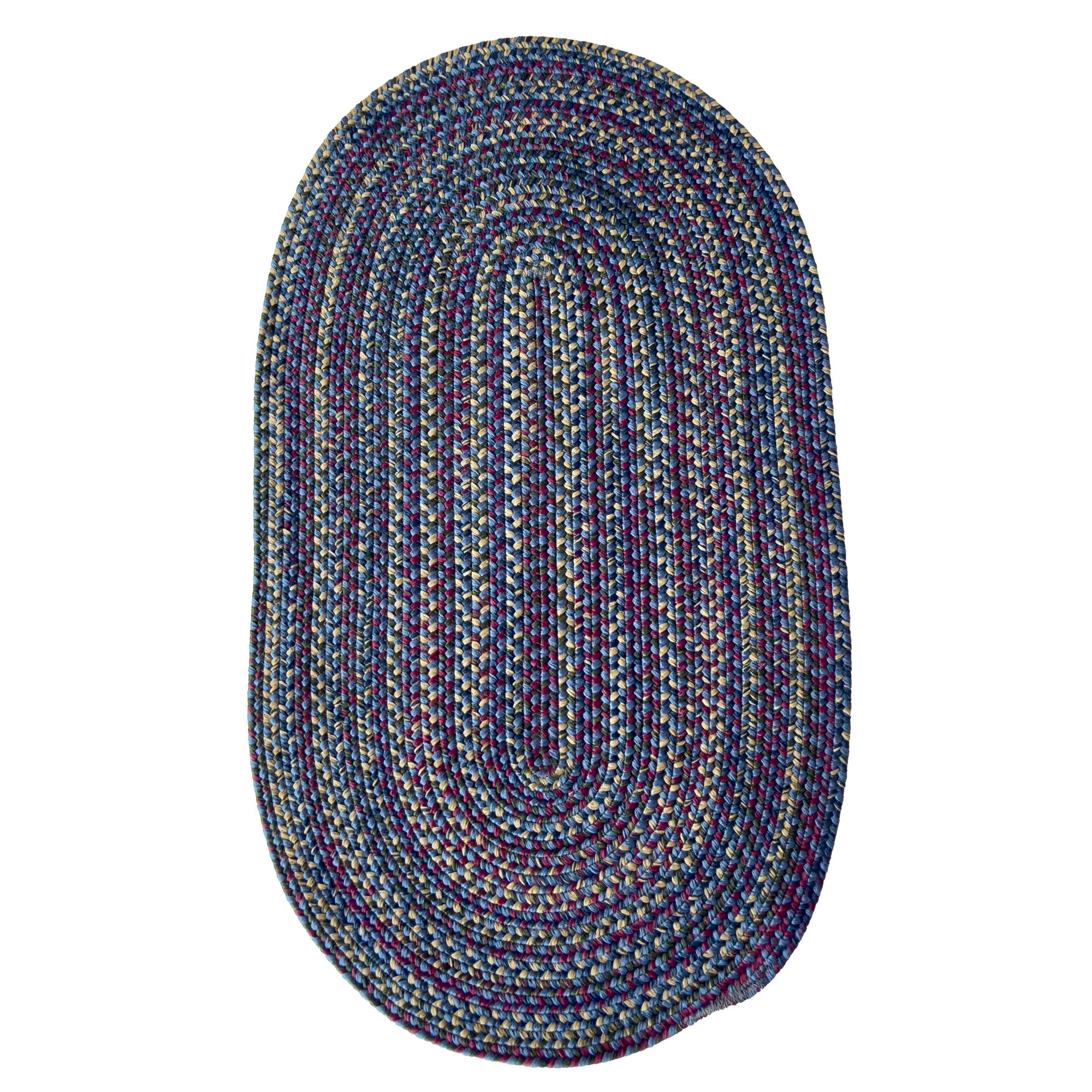 Beachwood Med. Blue Multi Braided Rug Oval image