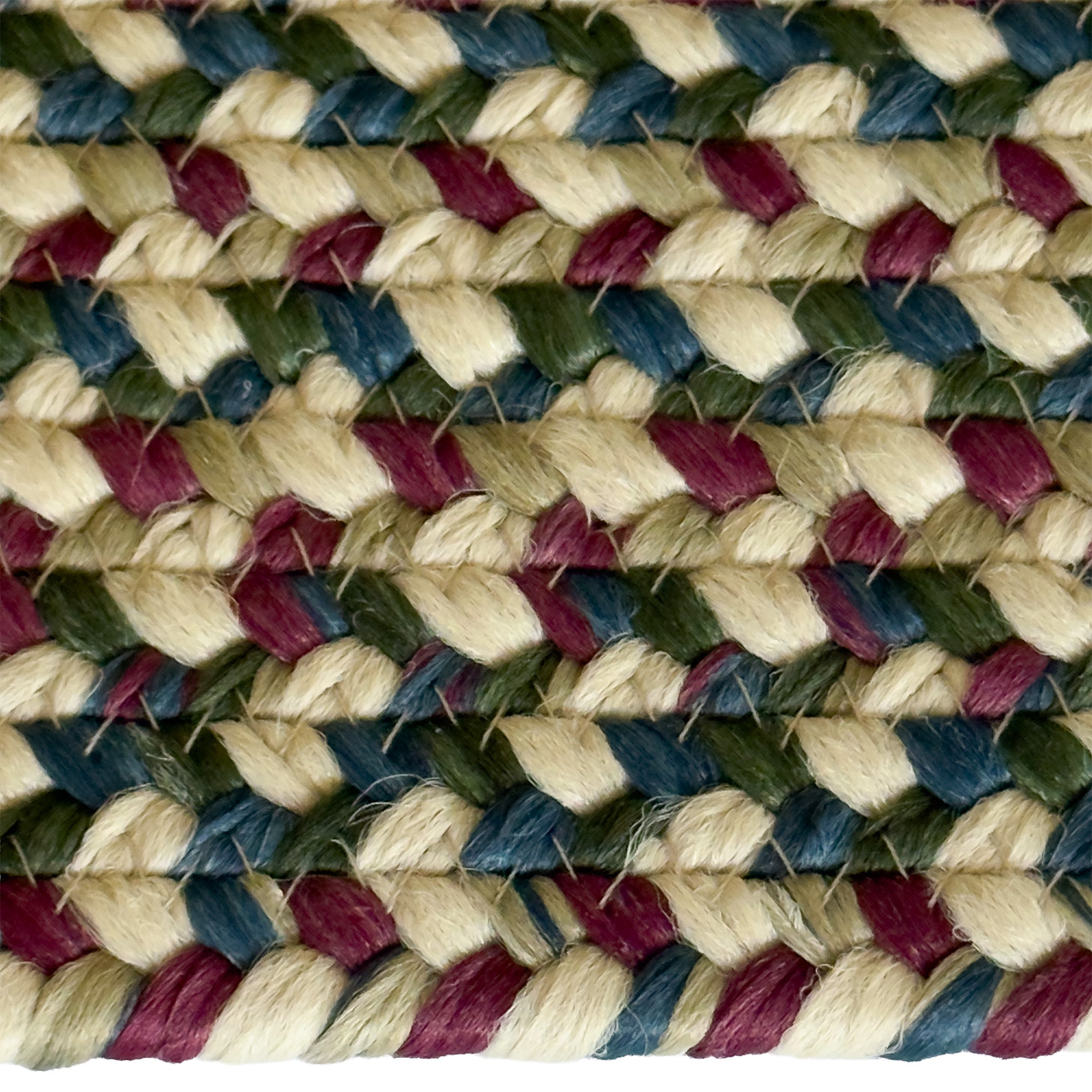 Beachwood Linen Multi Braided Rug Concentric Rectangle image