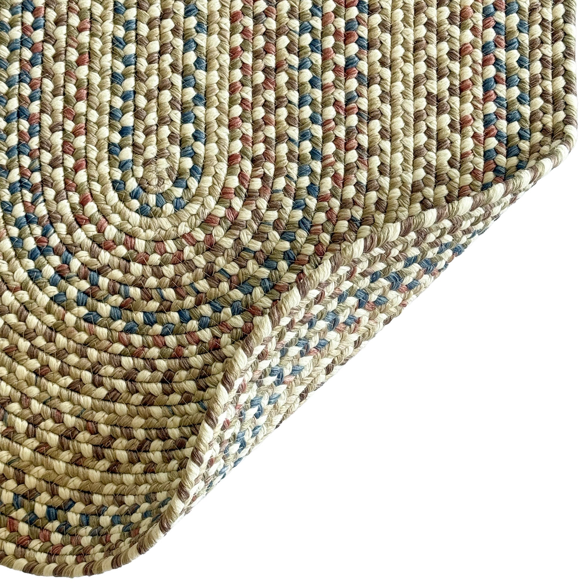 Beachwood Vanilla Multi Braided Rug Oval image