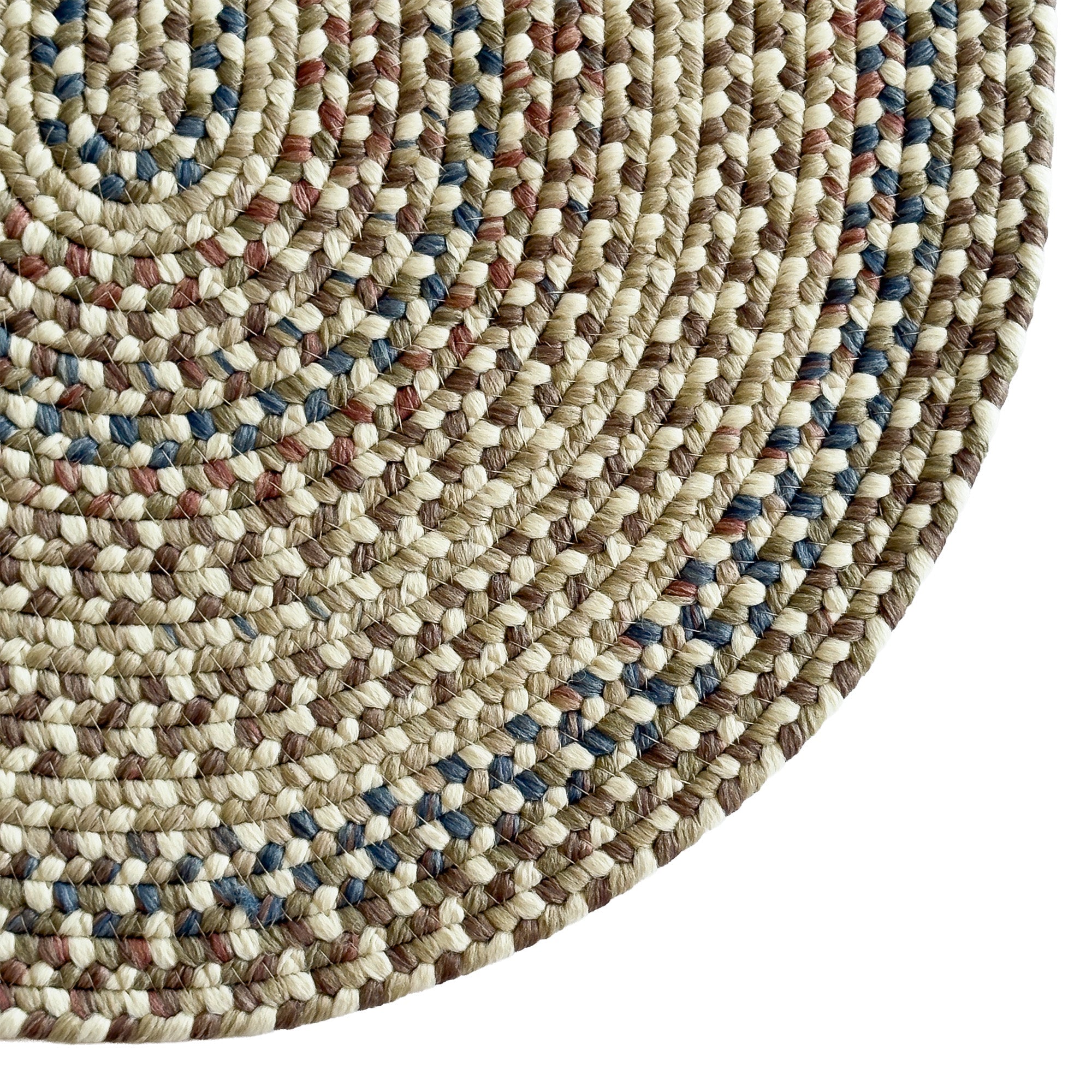 Beachwood Vanilla Multi Braided Rug Oval image