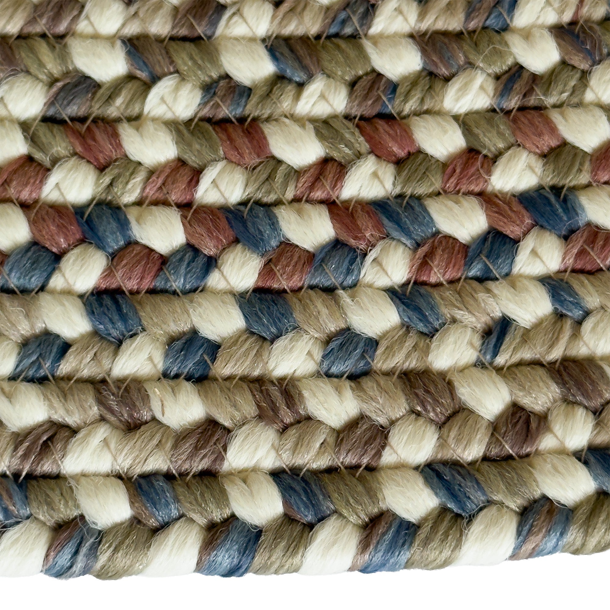 Beachwood Vanilla Multi Braided Rug Oval image