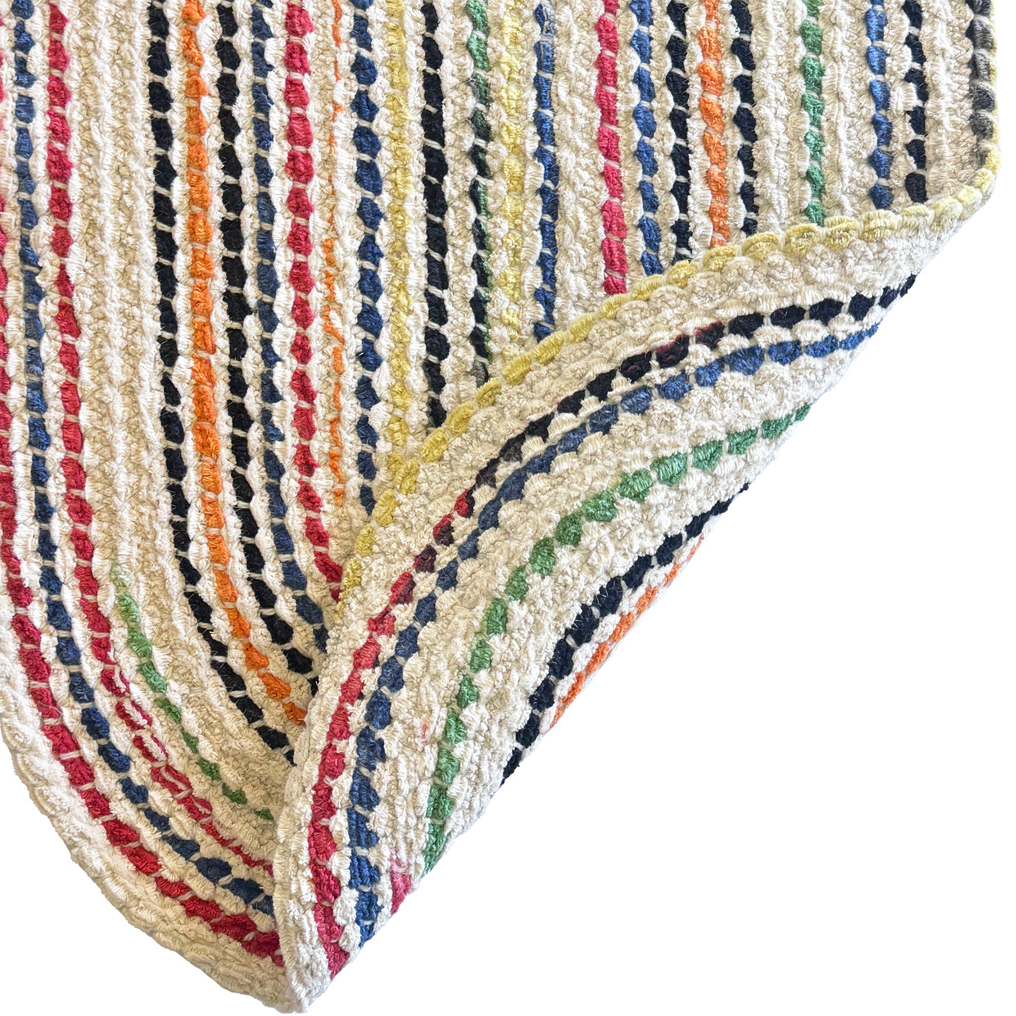 Crafted Vivid Braided Rug Oval image