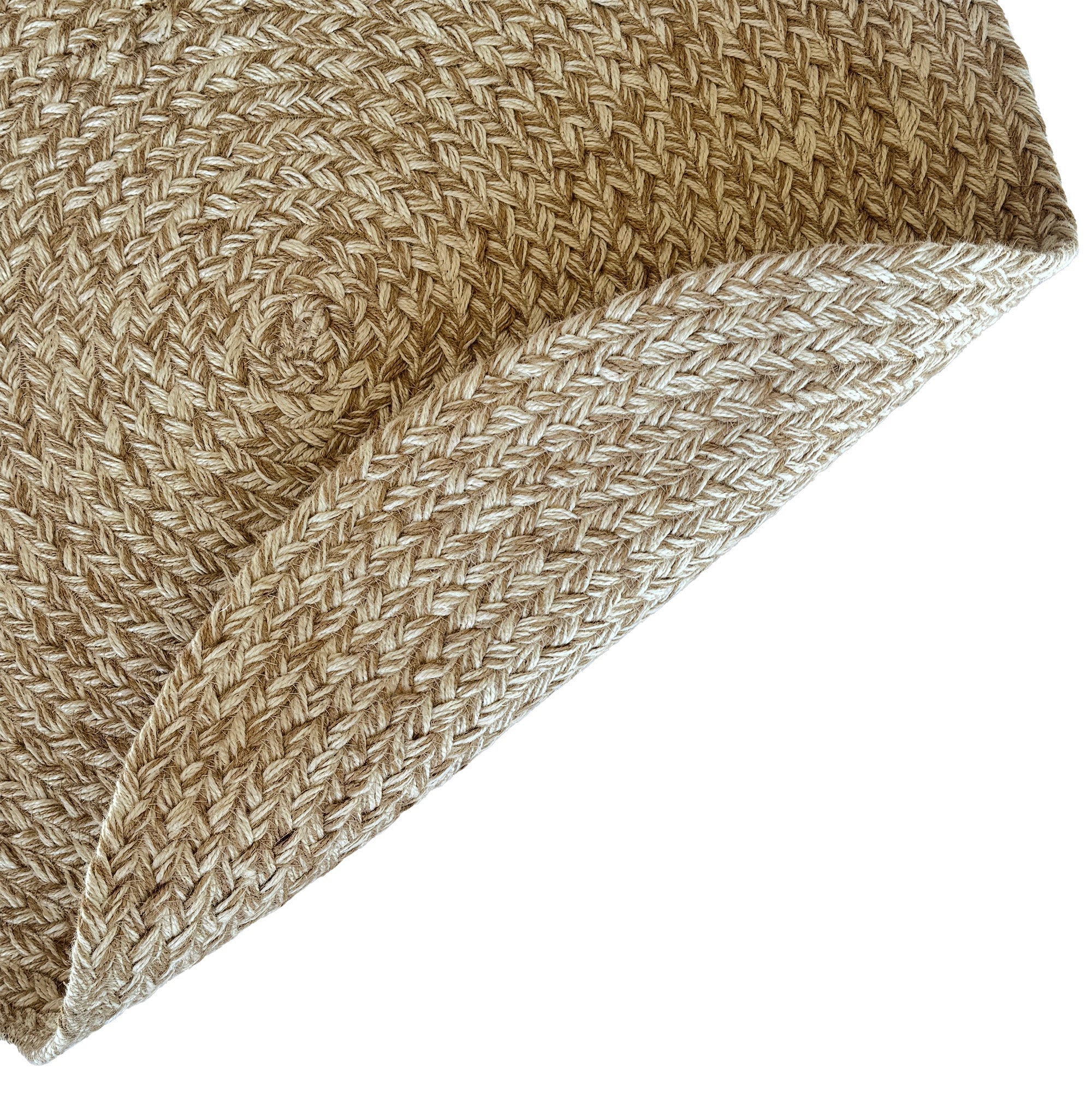 Terra Harvest Wheat Braided Rug Round image