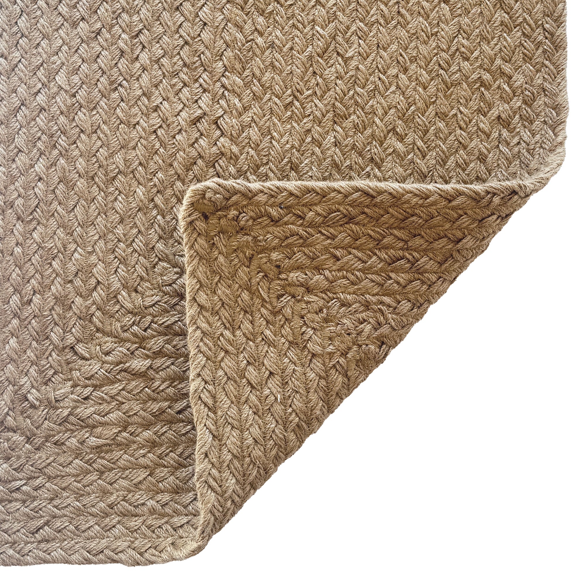 Terra Harvest Natural Braided Rug Concentric Rectangle image