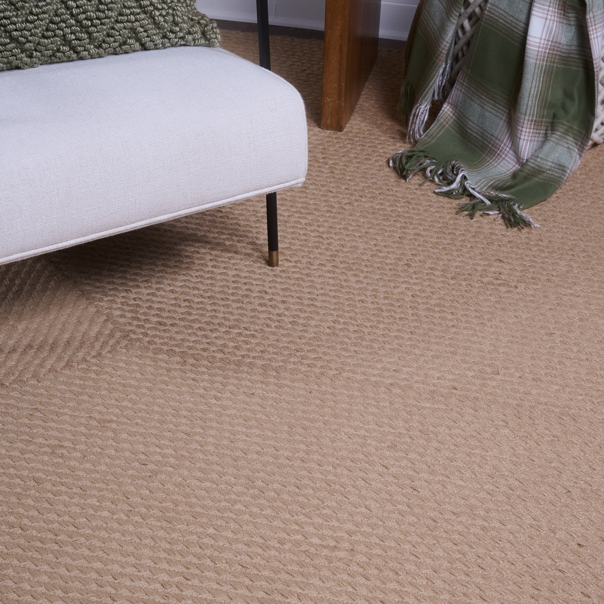 Terra Harvest Natural Braided Rug Concentric Rectangle image