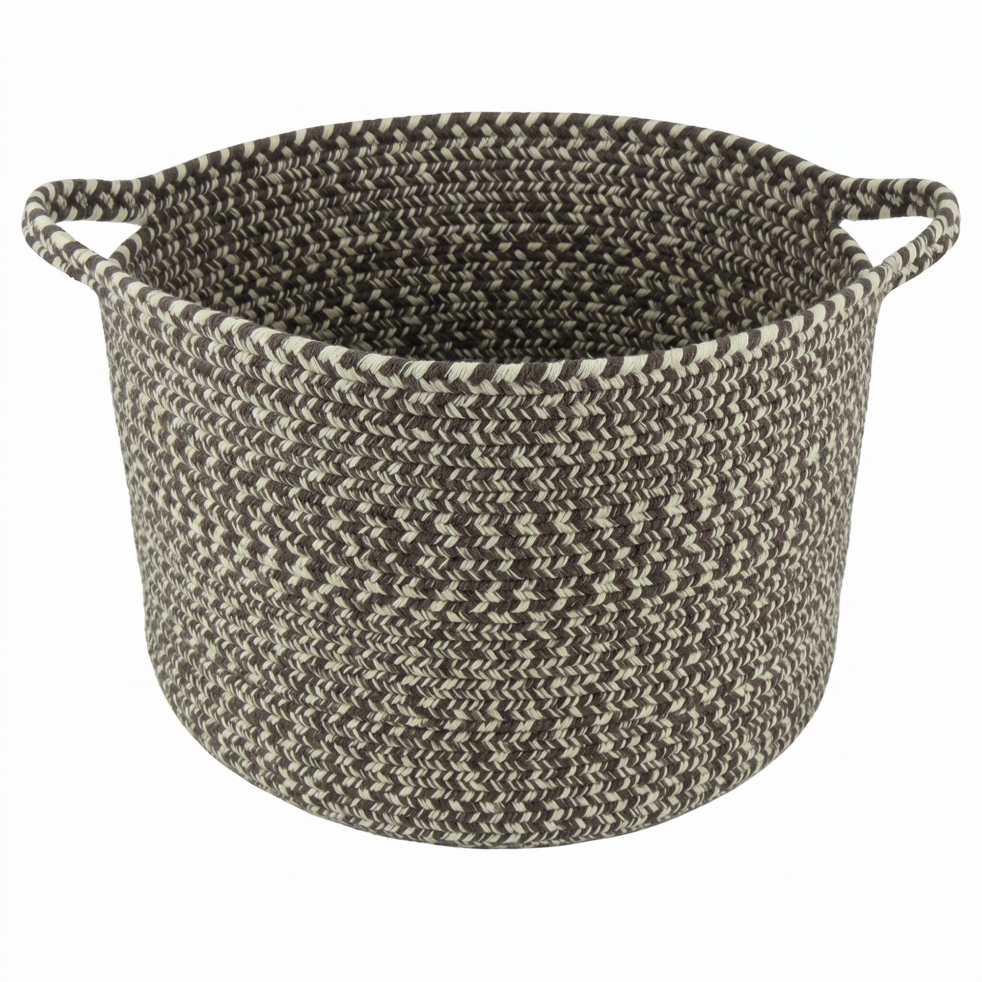 Beach Barn Tweed Driftwood Braided Rug Basket image