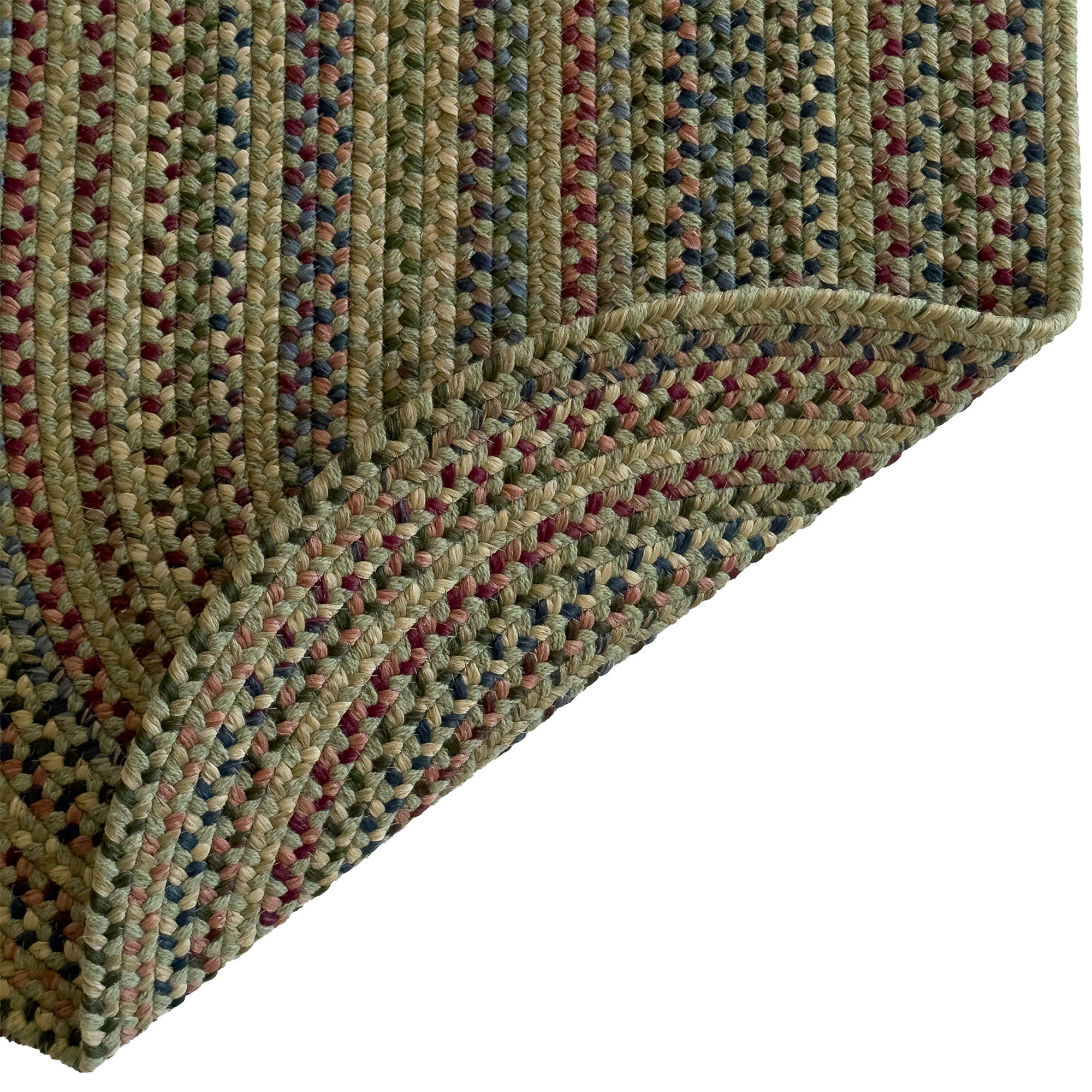 Timber Haven Olive Multi Braided Rug Oval image