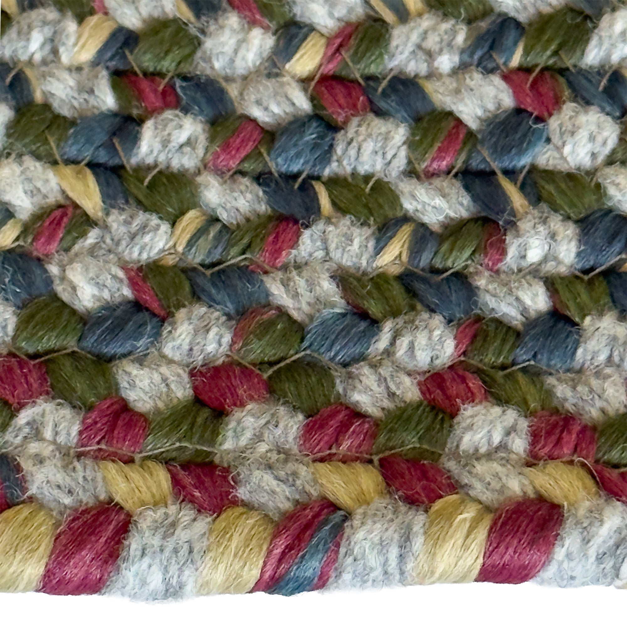 Timber Haven Light Grey Multi Braided Rug Oval image