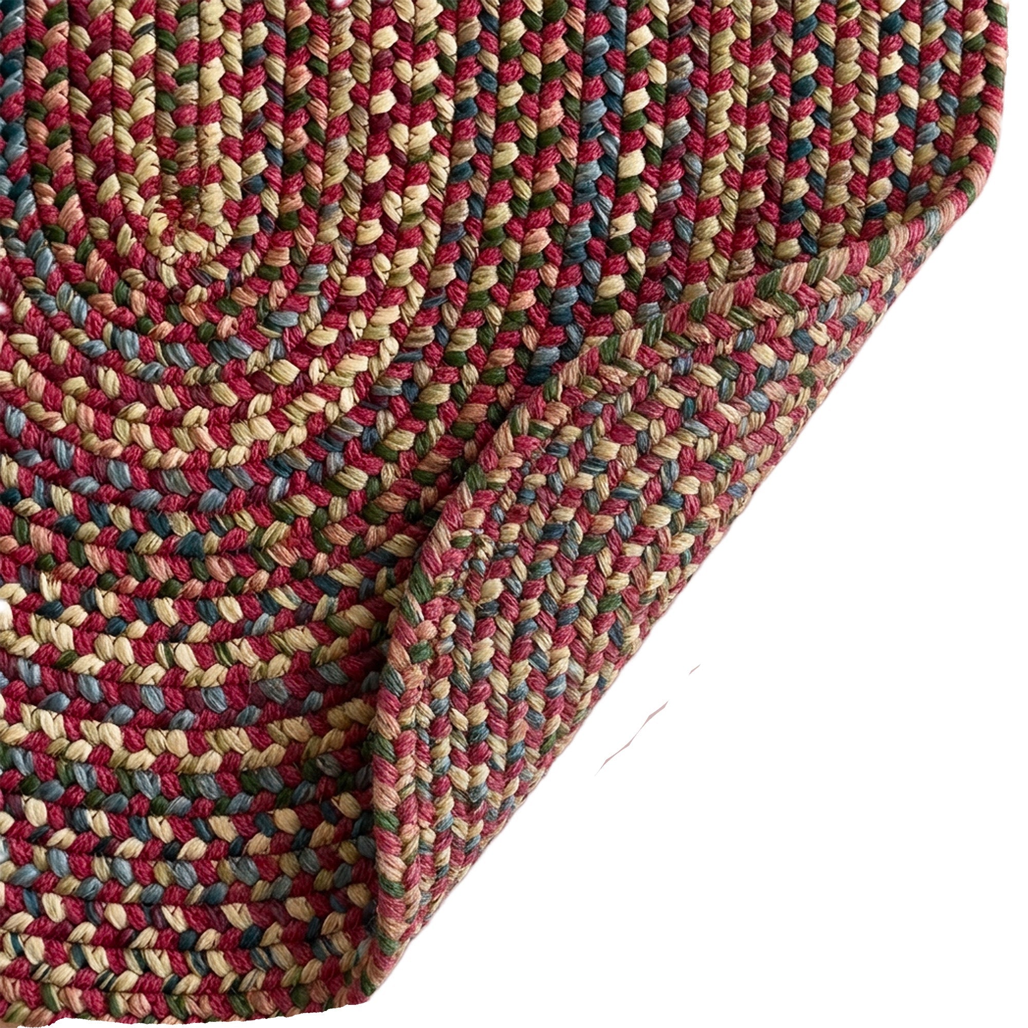 Timber Haven Berry Multi Braided Rug Oval image