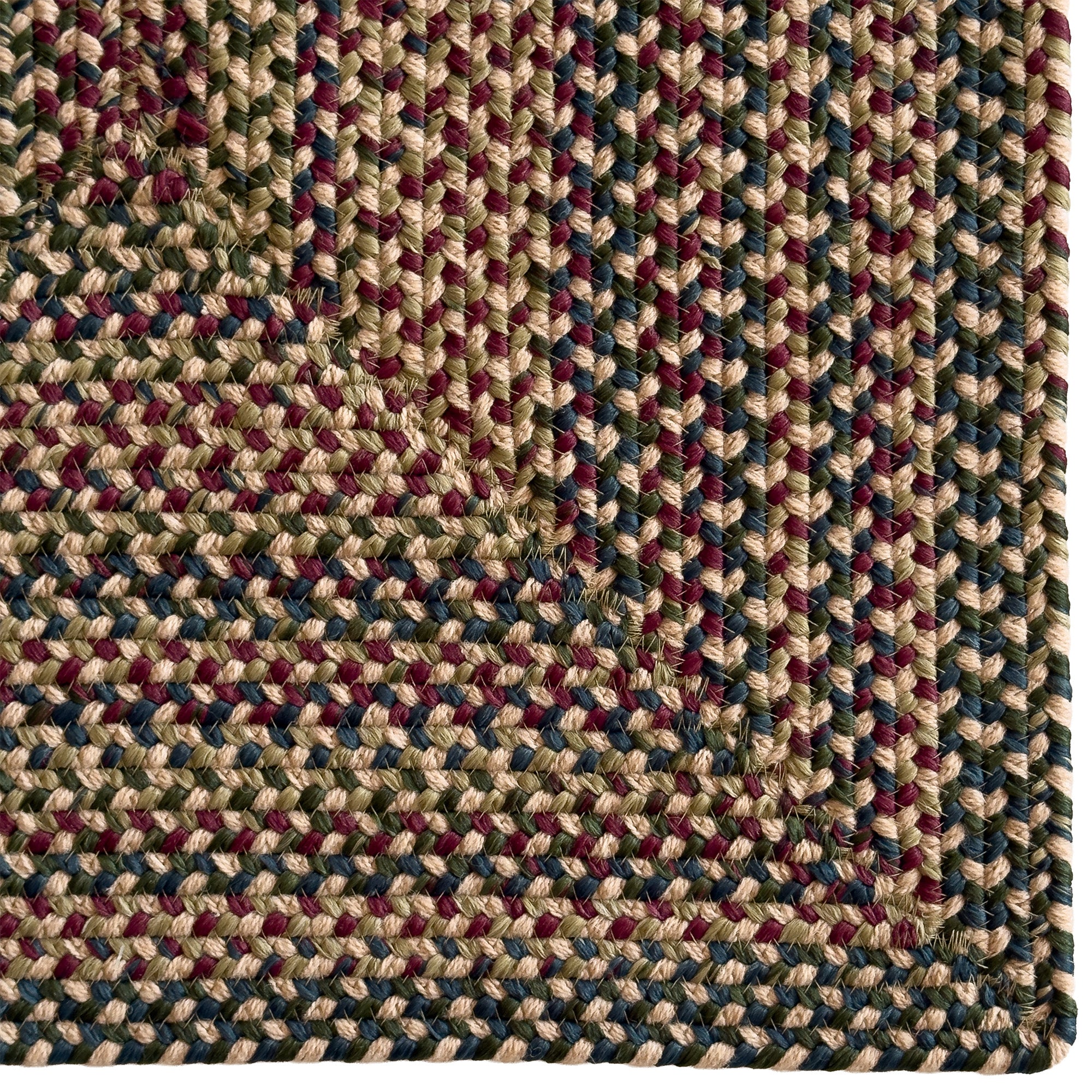 Timber Haven Oatmeal Multi Braided Rug Concentric Rectangle image