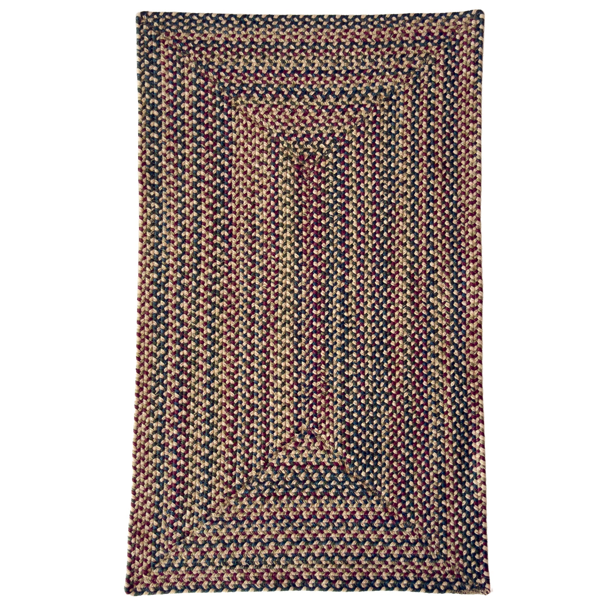 Timber Haven Oatmeal Multi Braided Rug Concentric Rectangle image