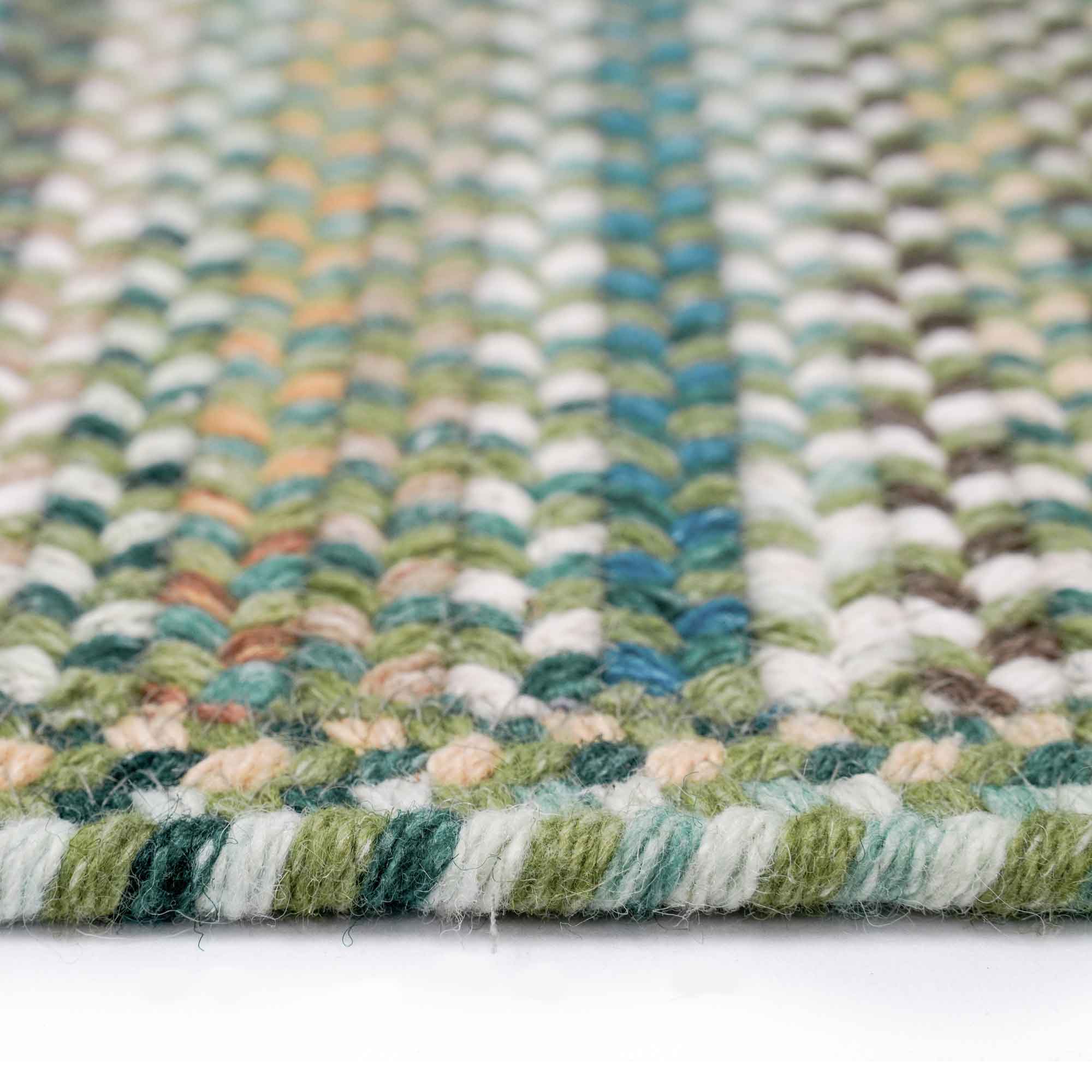 American Legacy Pine Forest Braided Rug Vertical Stripe Rectangle image