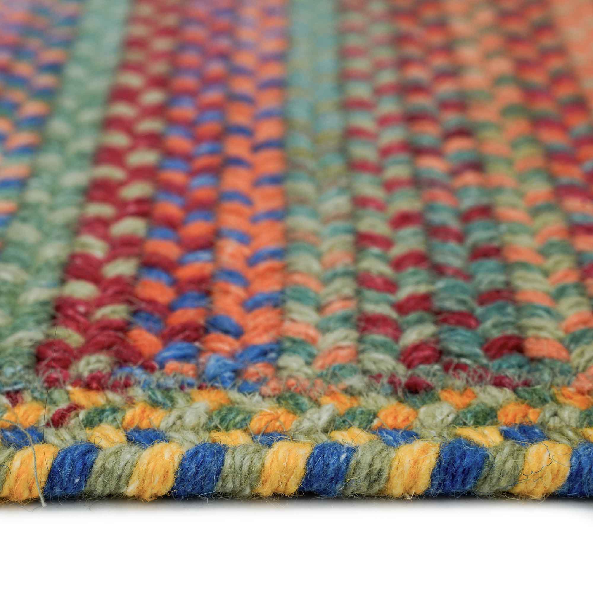 American Legacy Primary Multi Braided Rug Vertical Stripe Rectangle image