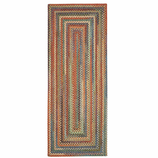 capel american classic fishing lure wool rug American Classic Cinnamon Concentric Rectangle / 7' x 9'