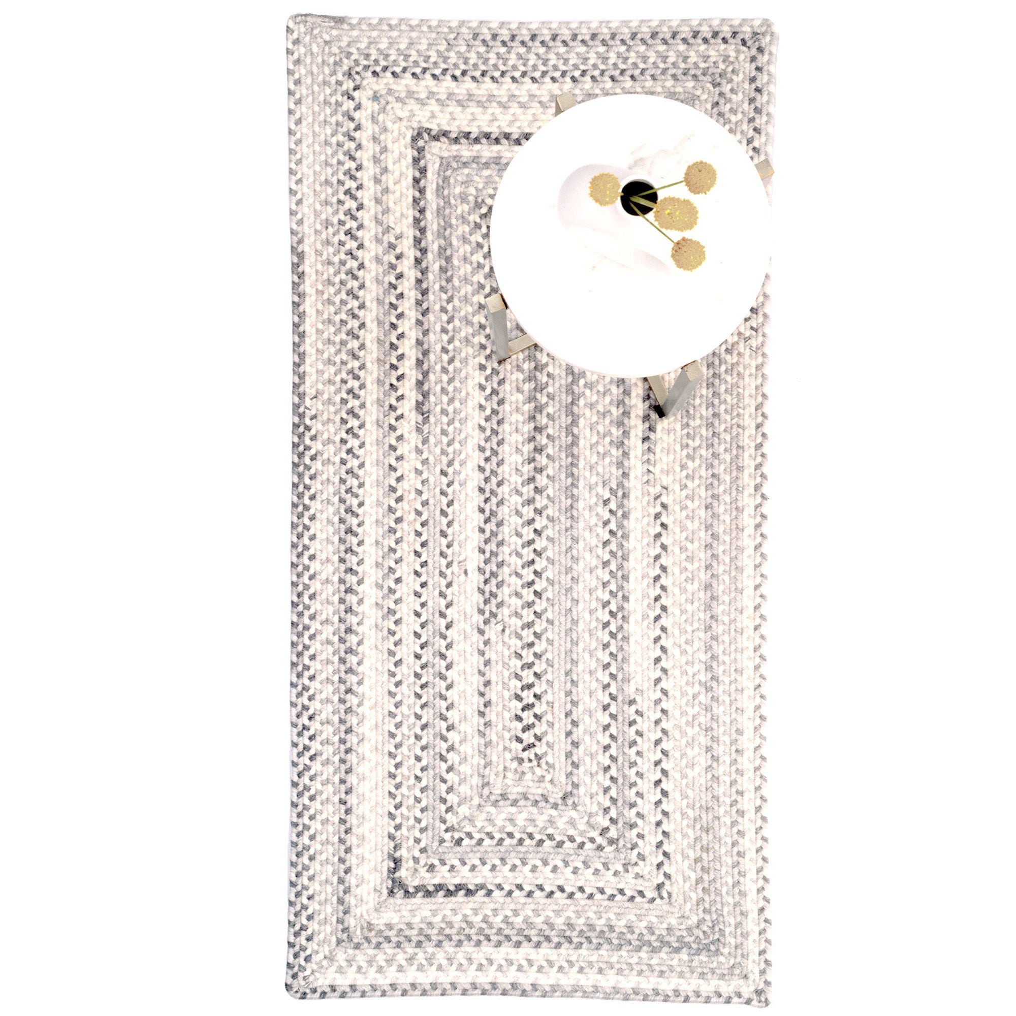 American Classic Shadow Braided Rug Concentric Rectangle image