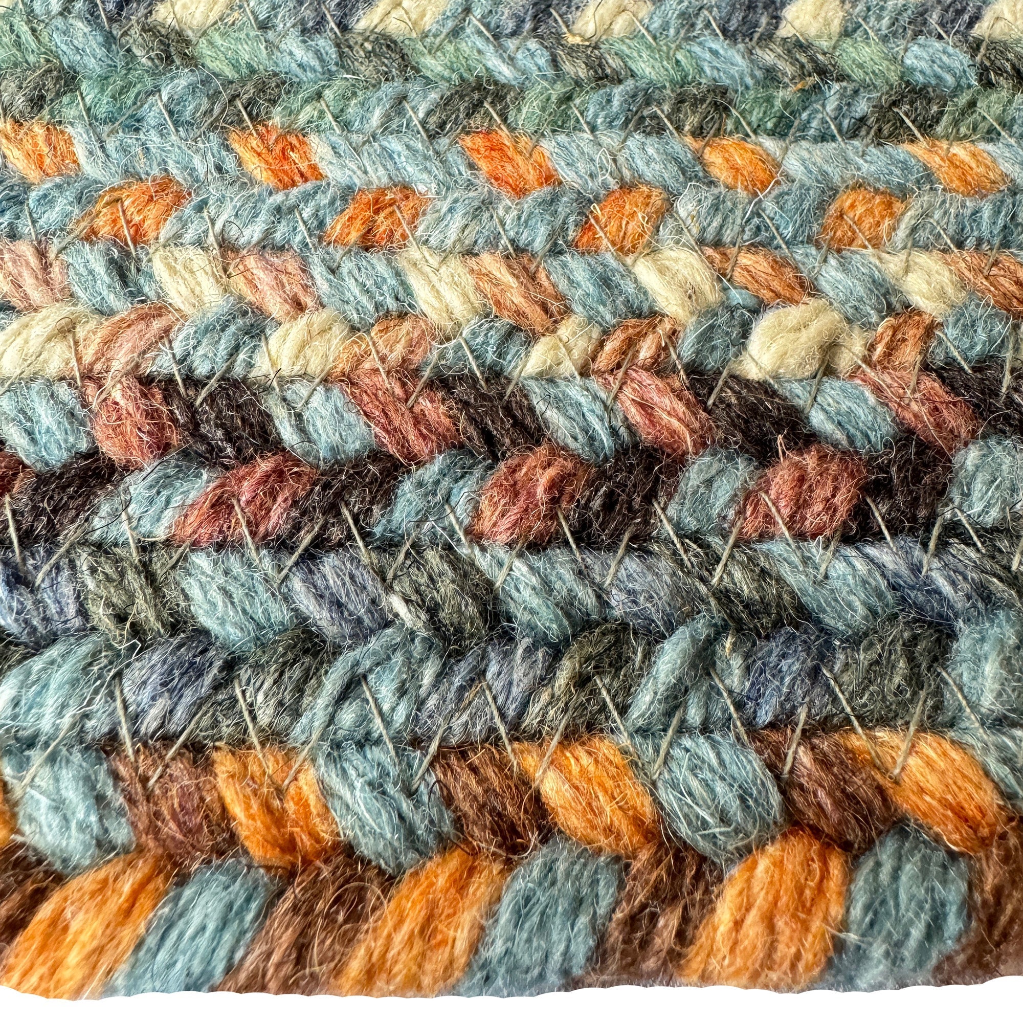 American Classic Legacy Blue Braided Rug Round image