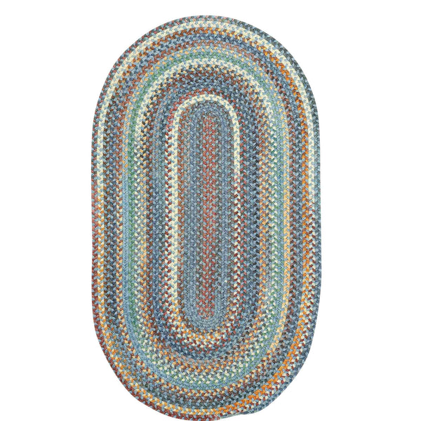 capel american classic fishing lure wool rug American Classic Legacy Blue Oval / 8' x 10'