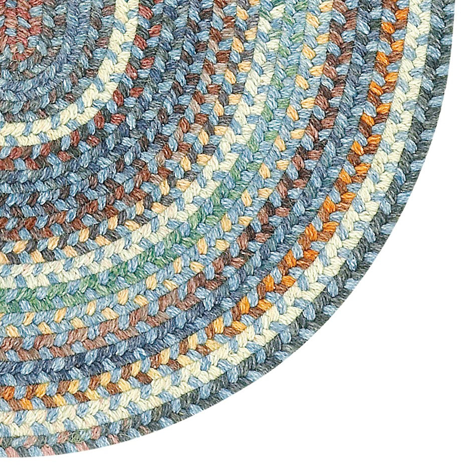 American Classic Legacy Blue Braided Rug Oval image