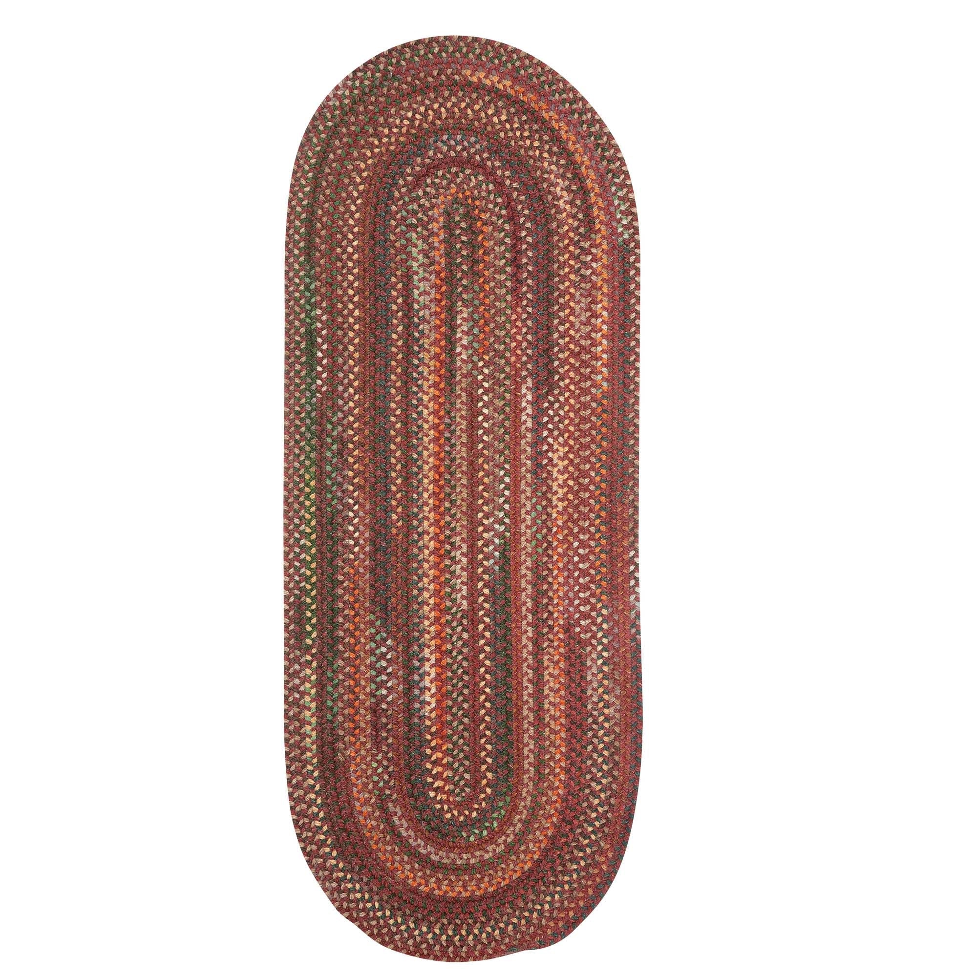 American Classic Red Braided Rug Oval image