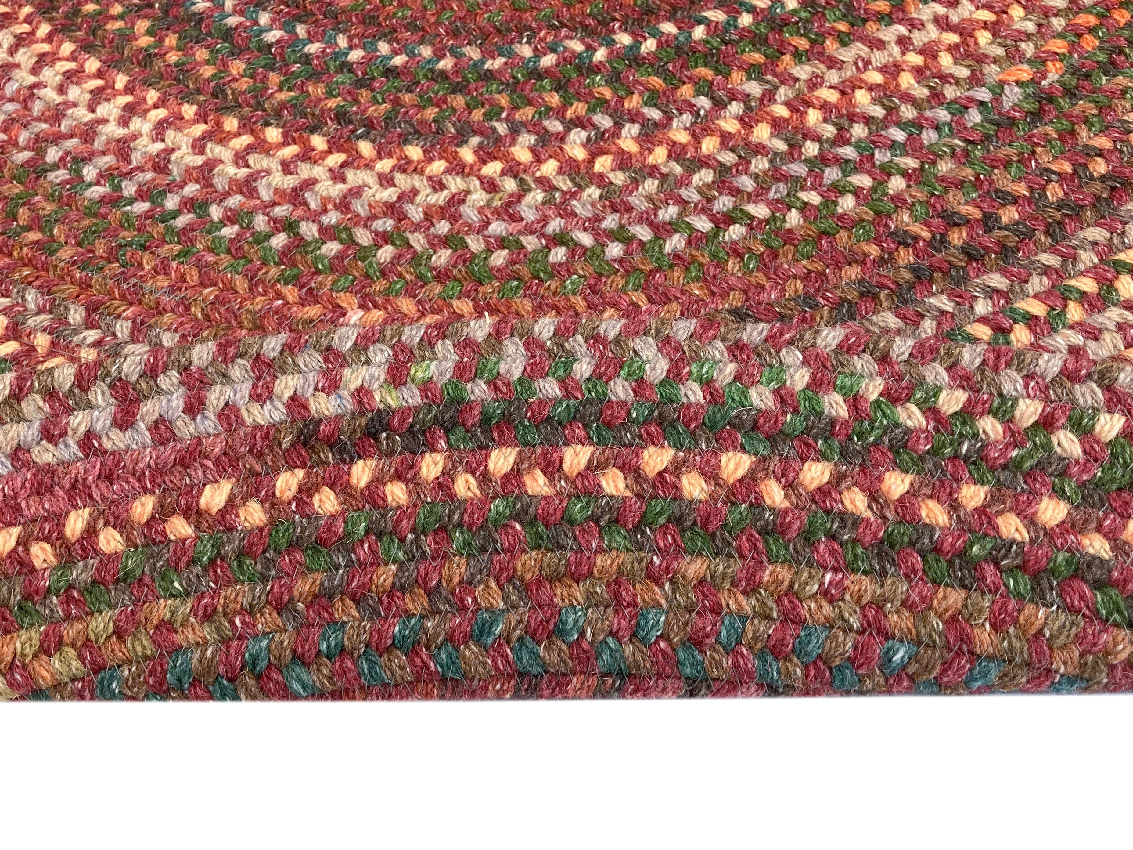 American Classic Red Braided Rug Oval image