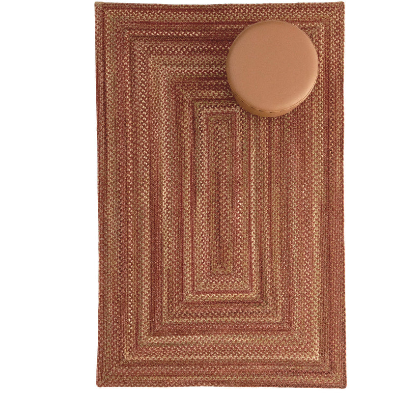 American Classic Spice Braided Rug Concentric Rectangle image