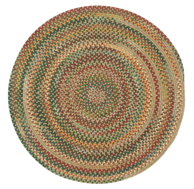 American Classic Tan Multi Braided Rug Round image