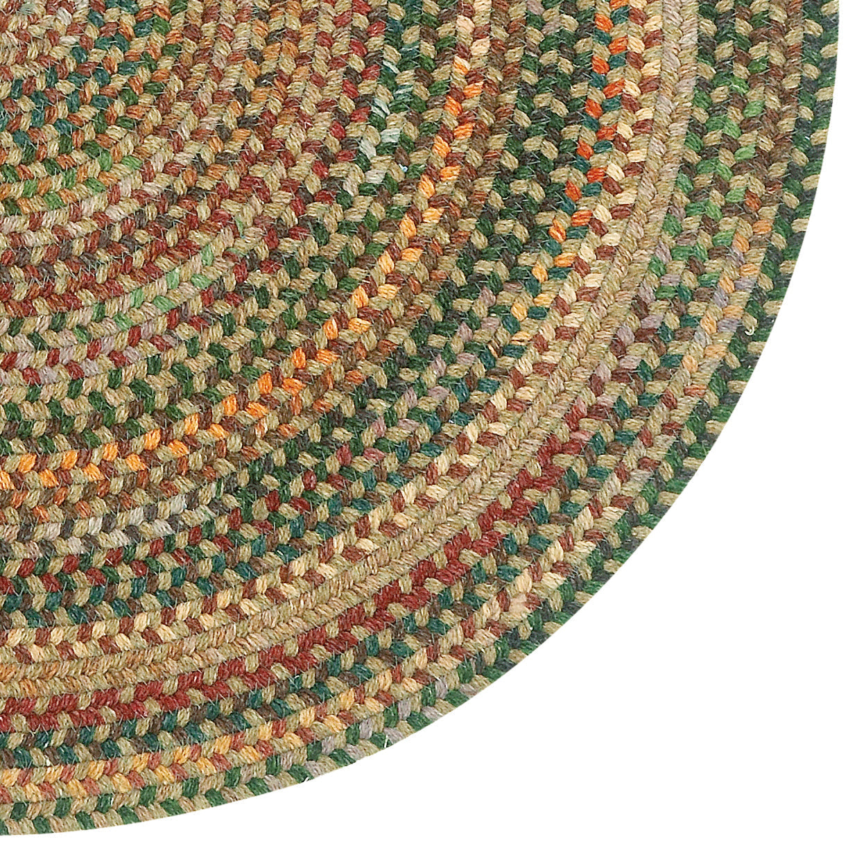 American Classic Tan Multi Braided Rug Round image