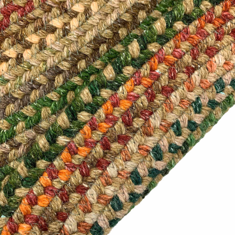 American Classic Tan Multi Braided Rug Oval image