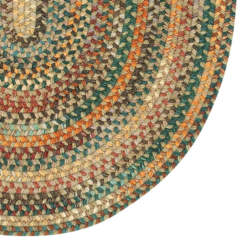 American Classic Tan Multi Braided Rug Oval image