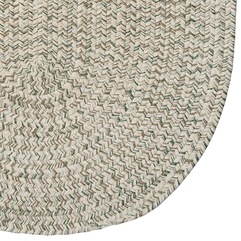 Stockton Light Green Braided Rug Oval image