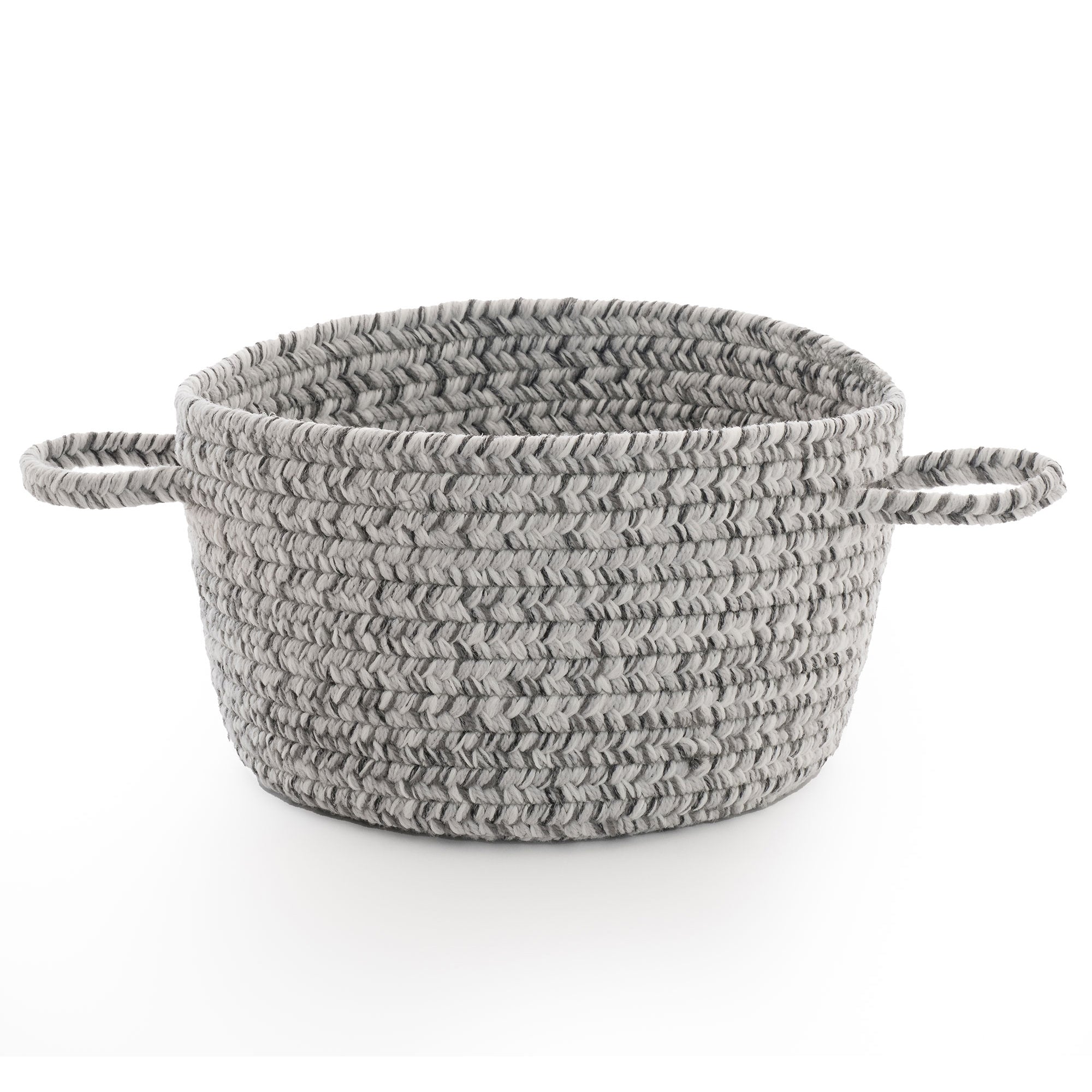 Stockton Light Gray Braided Rug Basket image